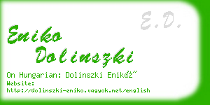 eniko dolinszki business card